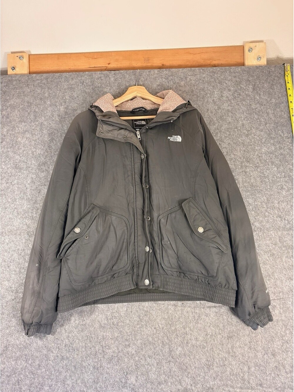 The North Face Grey Goose Down HyVent Bomber Womens Size XL
